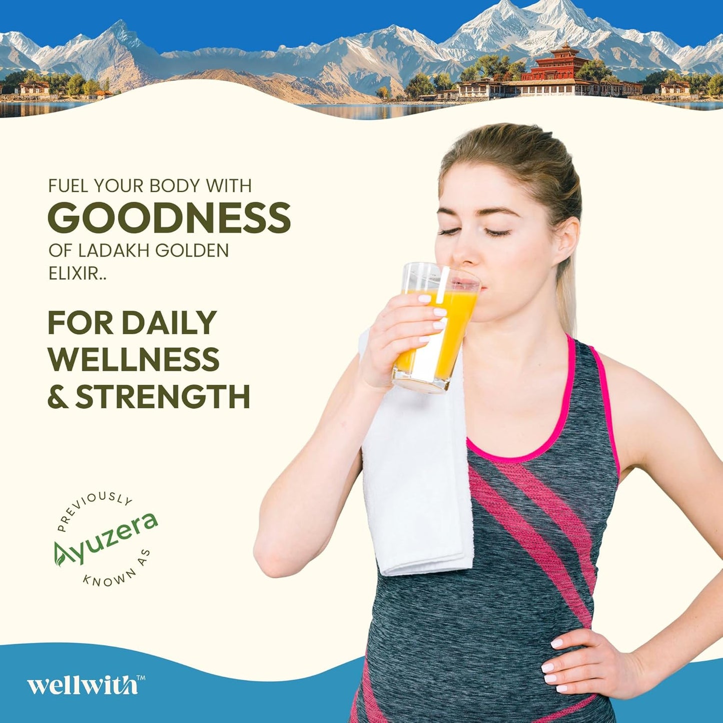 Wellwith Sea Buckthorn Fitwin(Fitwell) Juice 300ml | Makes 50 Glasses | Natural Vitamin C, Omega 3 6 7 9, Antioxidants | Immunity, Skin Glow & Gut Health Support | Herbal Juice Supplement