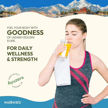 Wellwith Sea Buckthorn Fitwin(Fitwell) Juice 300ml | Makes 50 Glasses | Natural Vitamin C, Omega 3 6 7 9, Antioxidants | Immunity, Skin Glow & Gut Health Support | Herbal Juice Supplement
