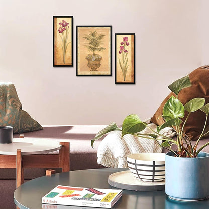 Wall Painting Frames For decor, Pictures Frame For Living Room, Home Decoration, Bedroom, Set of 3, 1pc- 23 x 30 cm, 2pc- 12.5 x 30 cm (Design 2)