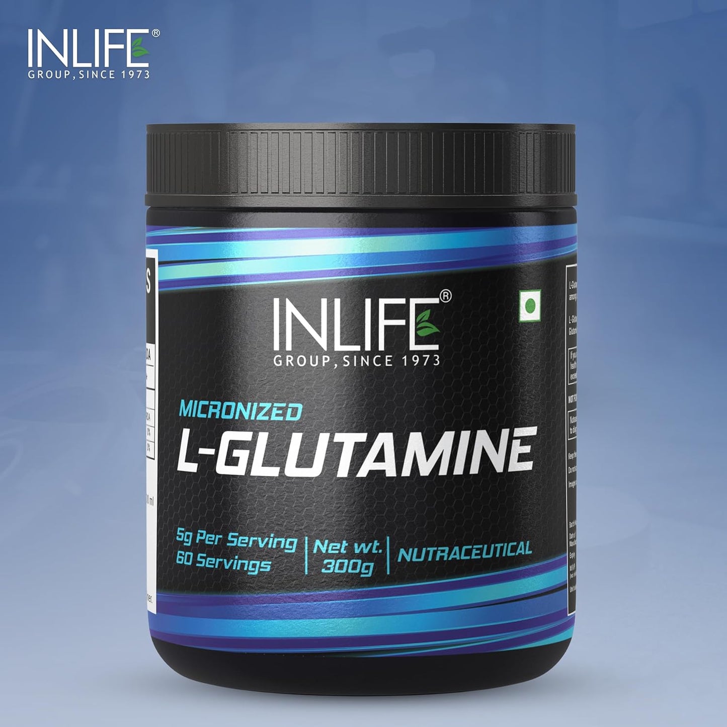 INLIFE L Glutamine Powder 5000mg | L Glutamine Supplement for Men - Unflavoured - 60 SERVINGS - 300g