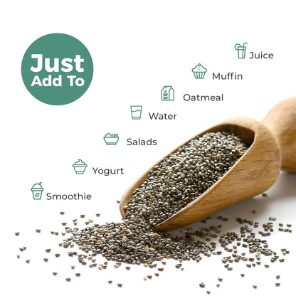 Pureheart Raw Chia Seeds 80 gm| Chia Seeds for Weight Management | Rich in Calcium, Protein, Fiber, Omega-3 and Antioxidant | Seeds for Eating | Diet Snack | Naturally Sourced