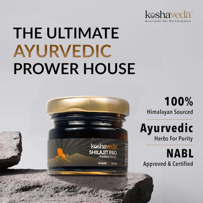MuscleBlaze Koshaveda Shilajit Pro by (20g Shilajit Resin) | For Strength, Stamina & Endurance