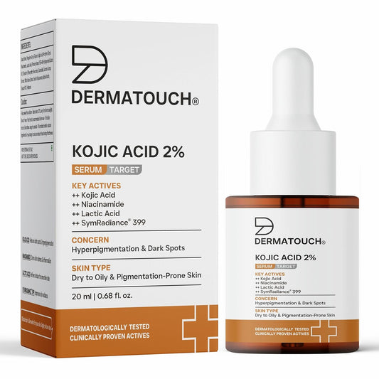 DERMATOUCH Kojic Acid 2% Serum | Best for Hyperpigmentation, Uneven Skin Tone & Dark Spots | For Both Men & Women | 20ml