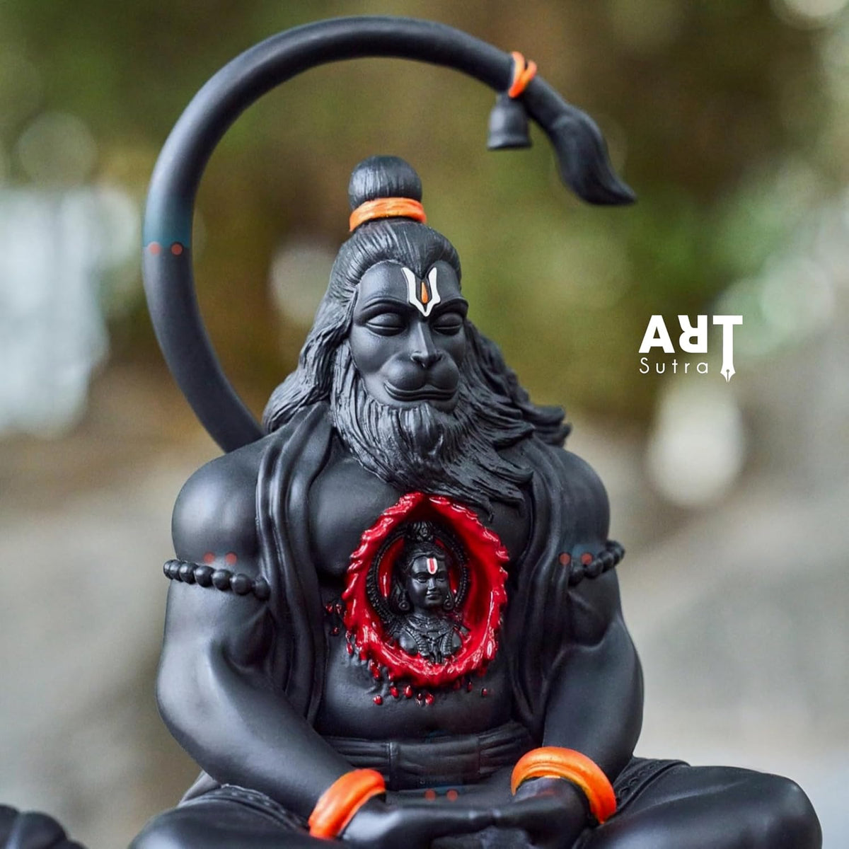 Hanuman ji Idol for Car Dashboard, Black