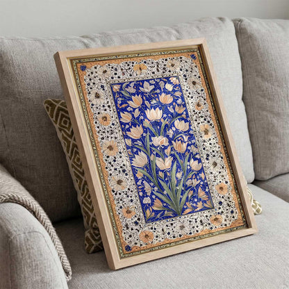 Indian Traditional Madhubani Art Wall Painting Home Decoration With Frame | Engineered Wood | Digital Reprint | For Living Room Bed Room Hotel Wall Decor (14X20 inch)