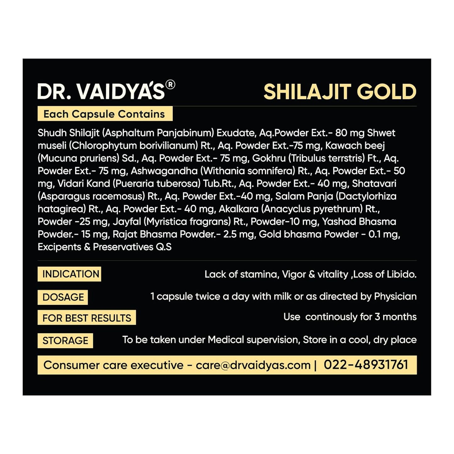 DR. VAIDYA'S new age ayurveda Combo For Men (Shilajit Gold 30 capsules & Herbobuild 30 capsules)
