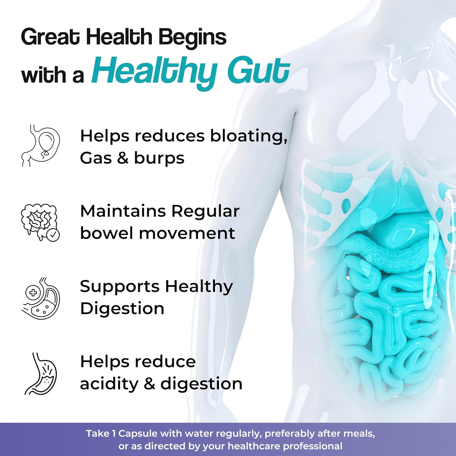 Zephivo Health Veda Organics Digestive Enzyme Capsules | For Better Digestive Function, Healthy Gut, & Health Management | 60 Veg Capsules for both Men & Women…