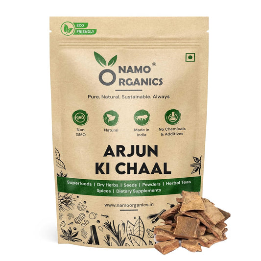 Namo Organics - Arjun ki Chaal – 400g Arjuna Bark – To Support Heart Health & Promote Good Cholesterol | Ayurvedic Heart Health Support | Natural, Sun-Dried, Unprocessed |