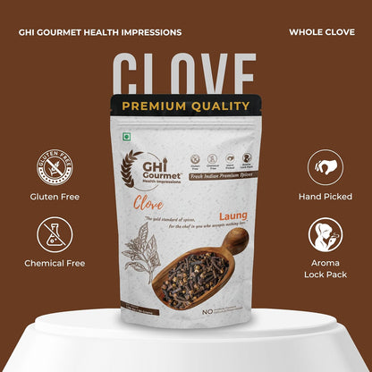 GOURMET HEALTH IMPRESSIONS | Superior Grade Whole Clove (Laung) - Rich Aroma, Handpicked, Non-GMO - Perfect for Flavorful Cooking & Aromatic Infusions | GHI Foods | GHI SPICES