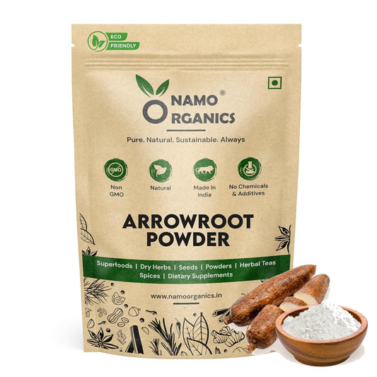 Namo Organics - Arrowroot Powder 400gm, Natural Thickener, Gluten-Free, Dairy-Free, Non-GMO, arrow root | ararot powder