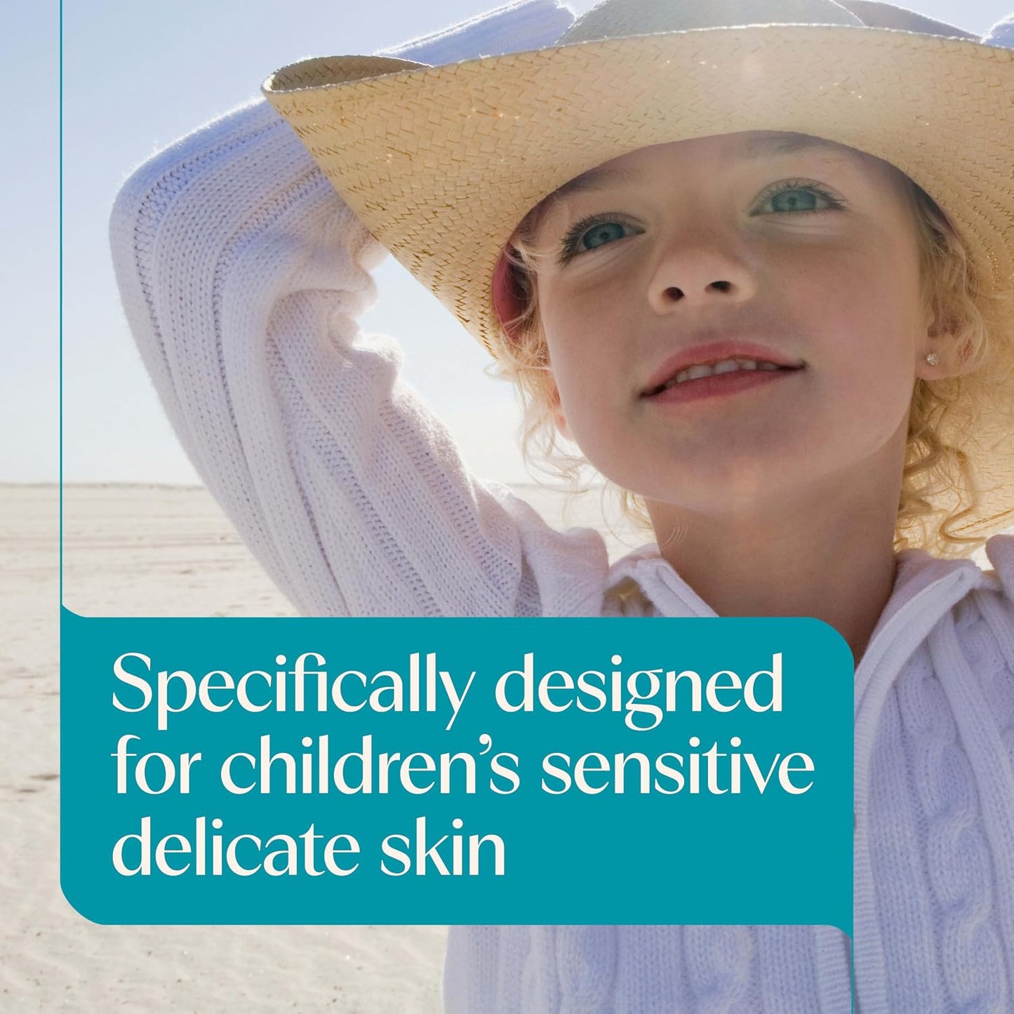 Aveeno Kids Continuous Protection Zinc Oxide Mineral Sunscreen Lotion for Children's Sensitive Skin with Broad Spectrum SPF 50, Tear-Free, Sweat- & Water-Resistant, Non-Greasy, 3 fl. oz