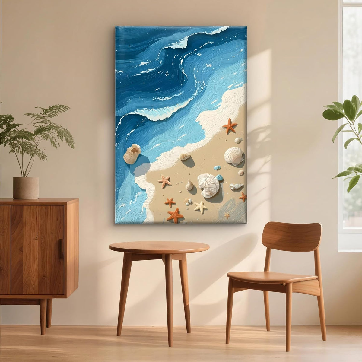 Beach Ocean Starfish Canvas Wall Art (30 x 20 Inch)
