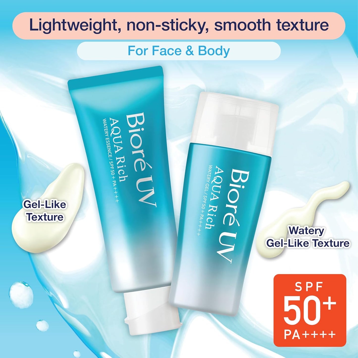 Bioré KAO Uv Aqua Rich Watery Essence All Skin Type Sunscreen Spf 50+ Pa++++, 50G