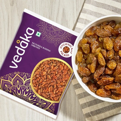 Vedaka Munakka Raisins (Abjosh) | 500 g | Naturally Sweet | Rich Authentic Flavour | Perfect Travel Snack