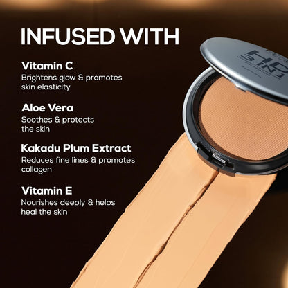 RENEE PRO HD 3 In 1 Compact, Concealer, Foundation - Soie, SPF 20, Matte Finish, High Coverage, Ultralight & Silky Smooth Finish, Enriched With Vitamin E, C & Aloe Vera - 9 Gm