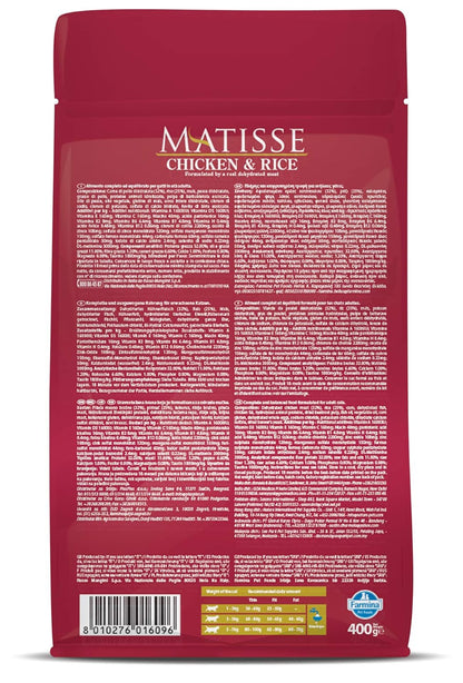 Farmina Matisse Chicken & Rice Cat Food | Complete & Balanced Nutrition | for Adult Cats | Highly Digestible| 0.4kg