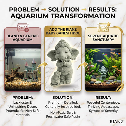 Sandstone Baby Ganesh Idol with Mushak for Home & Garden