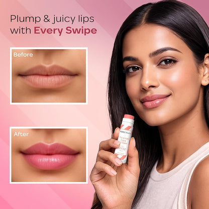 FACES CANADA Ceramide Care Lip Balm - Watermelon Swirl 03, 4 gm | Tinted Lip Balm | SPF 50 PA +++ Protection | Hydrates Dry & Chapped Lips | Prevents Pigmentation | Repairs Lip Barrier | With Hyaluronic Acid & Shea Butter Infused