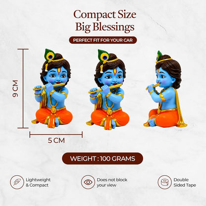 UNOVATE Krishna Idol for Car Dashboard, Krishna Statue, Home Temple, Office