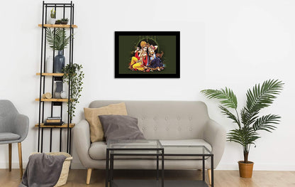 Raasleela Radha Krishna Art Framed Painting | Ready to Hang (Wood, 12inch x 18 inch)