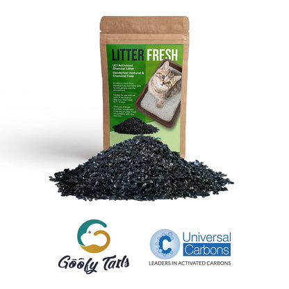 Goofy Tails Cat Litter Activated Charcoal Deodorizer 200g|Cat Litter Accessories for Odour Free Cat Litter Box| Cat Box Odour Eliminator| Ideal Topper for Cat Litter Sand| Cat Litter Box Deodorizer