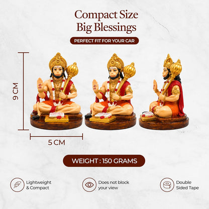 UNOVATE Hanuman Idol for Car Dashboard | Hanuman Murti | Home, Office Desk