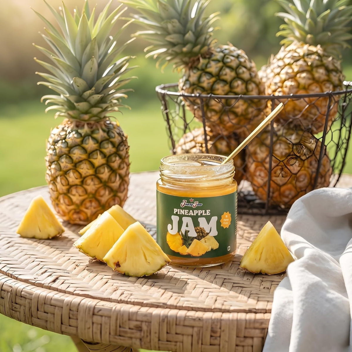 Jammy Jams Pineapple Jam | No Added Sugar | Made With Real Fruit - 200g