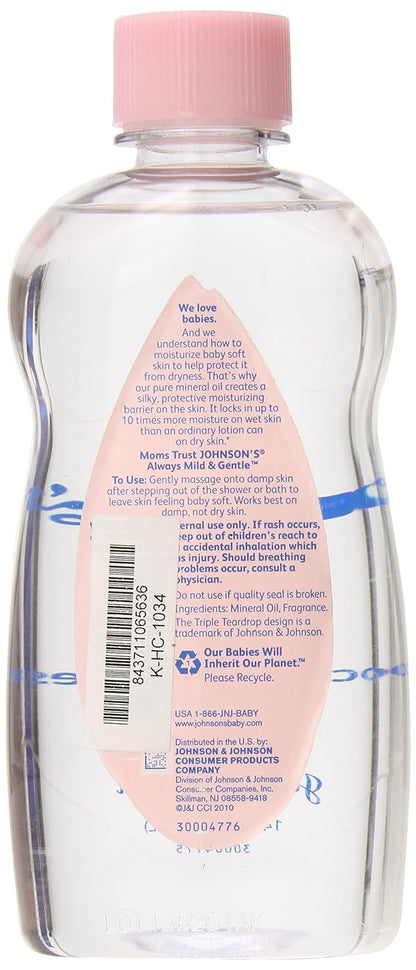 Johnson's and Johnson Baby Oil, 14 Oz
