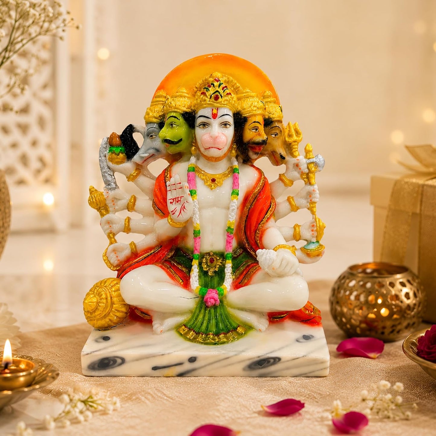UNOVATE Panchmukhi Hanuman Idol for Door Entrance | Home Temple | Big