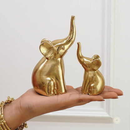 BEHOMA Metal Elephant Set of 2 Decorative
