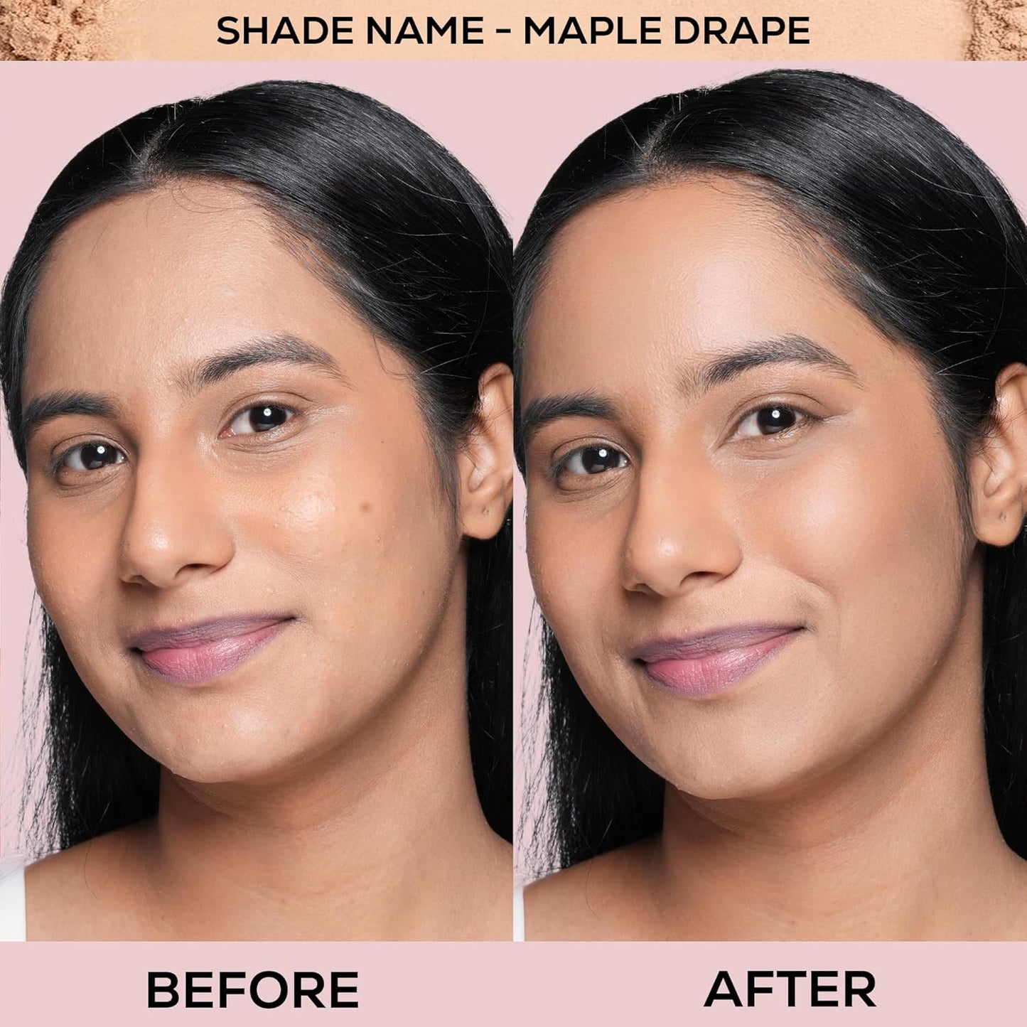 RENEE Bollywood Filter Blurring Compact - Maple Drape | Pore Minimising, Matte Finish, Full Coverage, Rich Pay-off | Blurs Pores & Blemishes | 9g