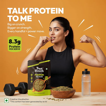 True Elements Pumpkin Seeds - Premium AAA Grade Raw Seeds for Eating | Immunity Booster Seeds | Diet Snacks | High in Protein