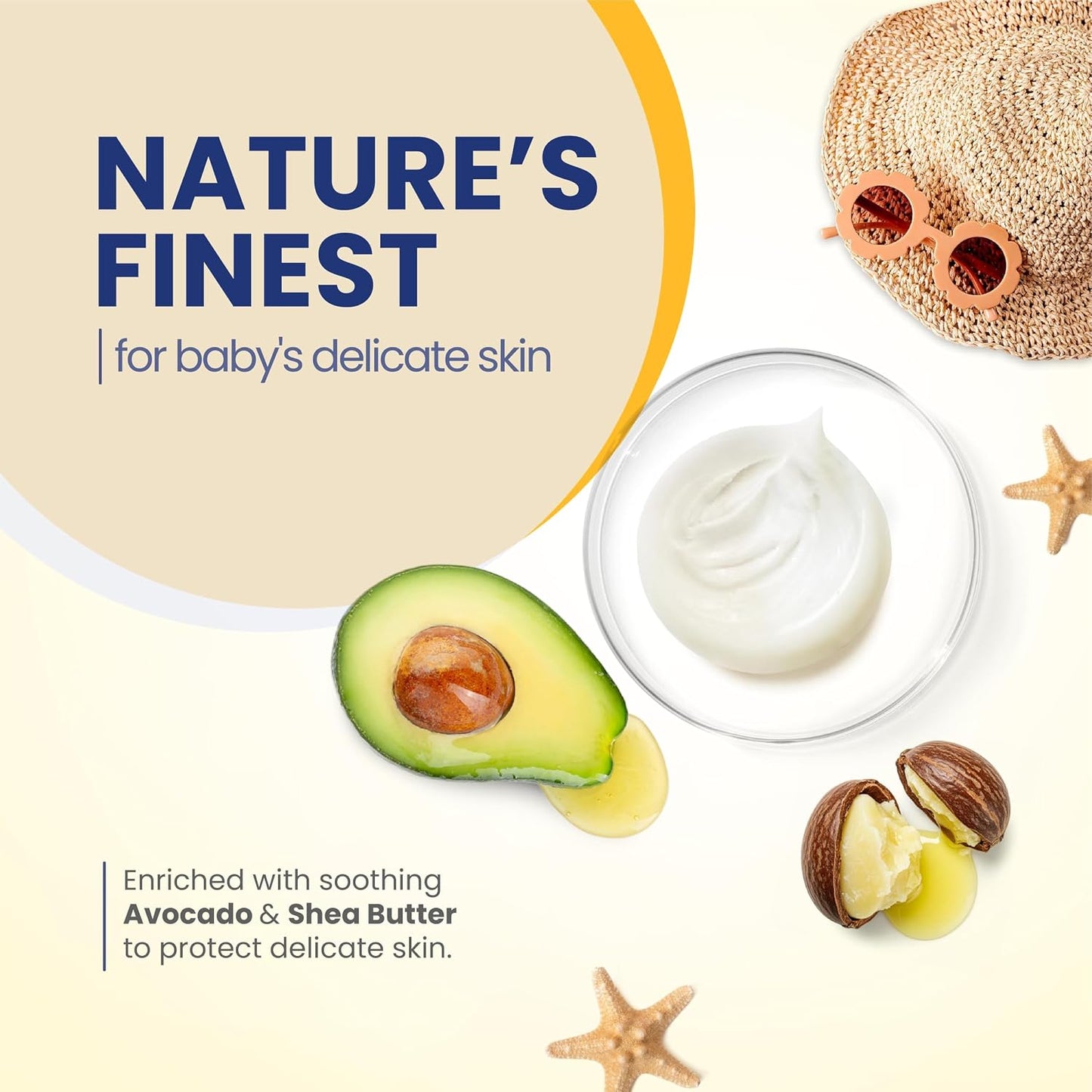 Mother Sparsh Natural Care Baby Sunscreen, SPF 50 PA+++, 50g | Sunscreen for Babies | Broad Spectrum, UVA & UVB Protection | Suitable for Babies 6+ Months