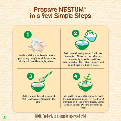 Nestum Baby Cereal – From 6 to 24 Months, Rice, 300g/325g, Bag-in-Box Pack (weight may vary)