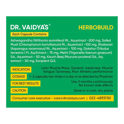 DR. VAIDYA'S new age ayurveda Combo For Men (Shilajit Gold 30 capsules & Herbobuild 30 capsules)
