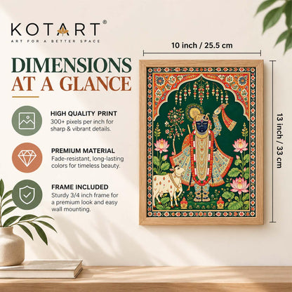 Madhubani Paintings Set of 6 Traditional Indian Peacock Wall Painting With Frame for Living Room Bedroom Hotel Wall Decor Digital Reprint (10X13 Inch)