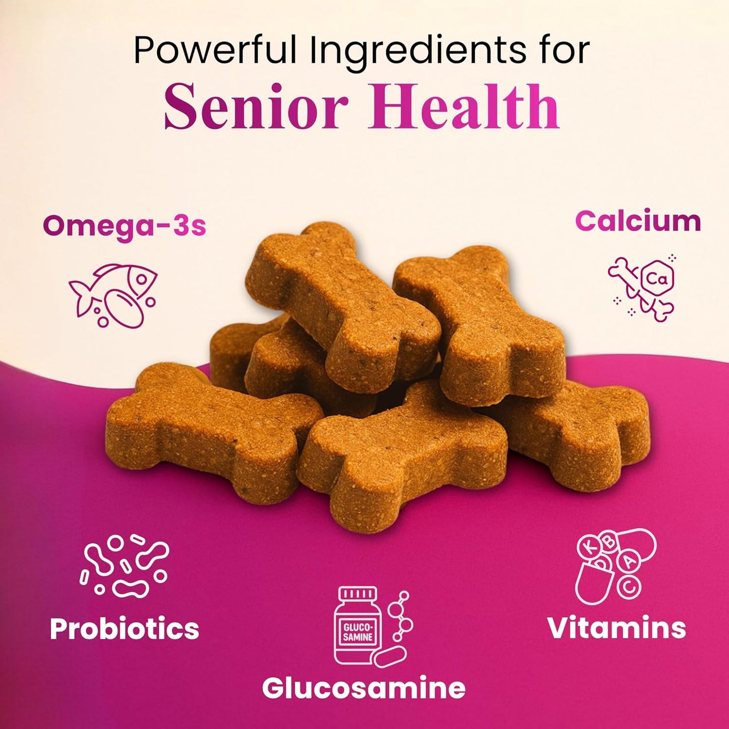 Petroyale Senior Support Dog Supplements – All-in-One Senior Dog Supplements for Mobility, Hip & Joint, Brain, Heart & Eye Health – Immune Support Vitamins (Dog Senior Support 30 Soft Chews)