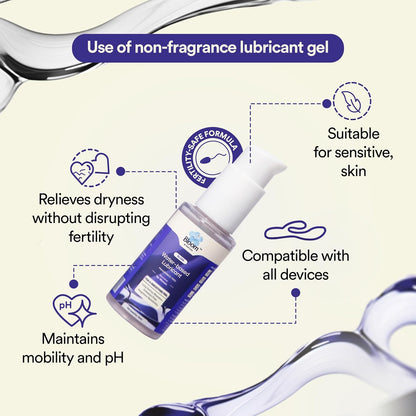 Bloom Fragrance Free Lubricant | (50 ml) | Fertility Friendly| For Long-lasting Painless Experiences | Natural Lube for Dryness | Non-Sticky & pH Balanced Formula