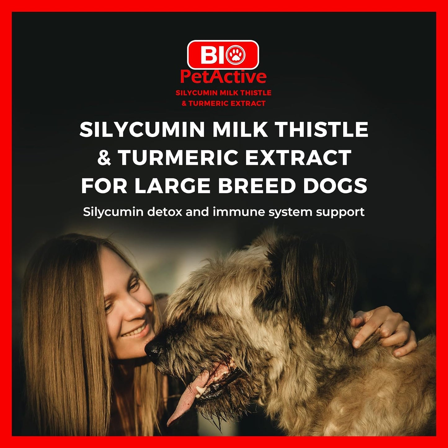 Bio PetActive Silycumin 1,5 g 45 Tablets Milk Thistle & Turmeric Extract Silymarin Curcumin Kidney & Liver Support Suitable for Large Breed Dogs