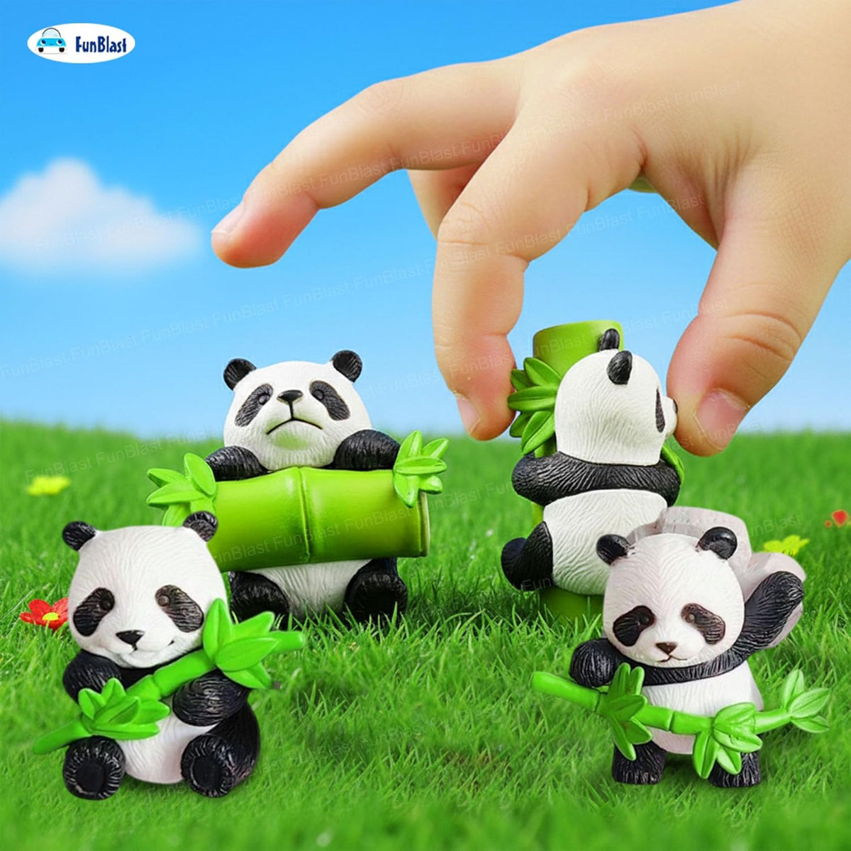 Panda Miniature Figurines - Decorative Showpiece, Gift for Him/Her, Diwali Deepwali New Year Home Decor, Bedroom, Living Room, Office, Table, Car Dashboard (Style-A)
