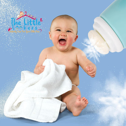 THE LITTLE LOOKERS Baby Powder Puff | Baby Powder Puff With Box | Powder Puff With Box Holder Container | Powder Puff For Babies | Puff Powder Box (Panda-Blue),Pack Of 1
