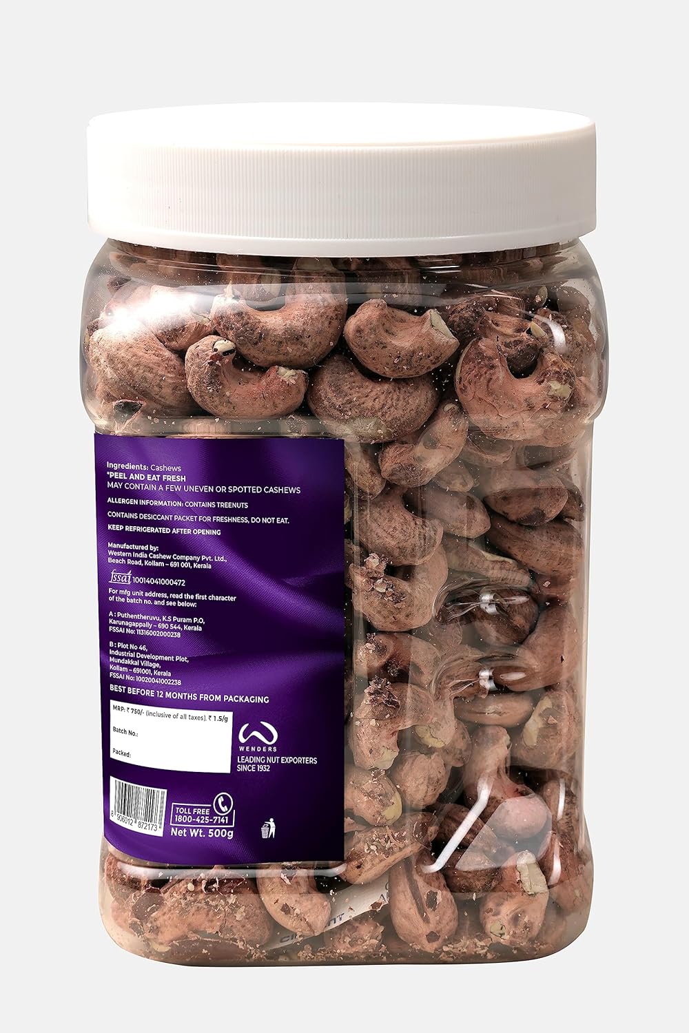 Pureheart Borma Cashews/Skin Unpeeled Cashews Natural Whole Kaju - Nutty Flavor Cashew Nuts with Skin