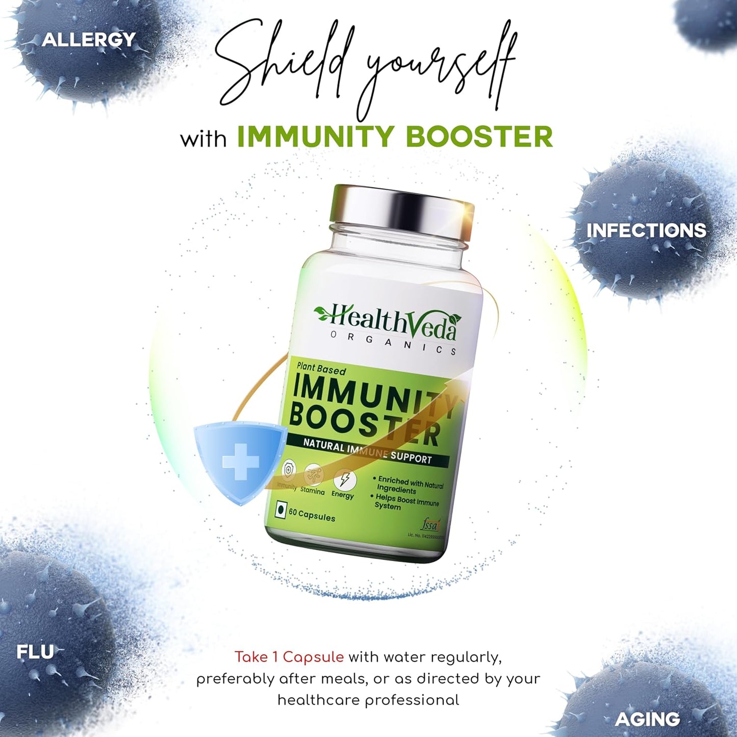 Zephivo Health Veda Organics Multivitamin With Probiotics - 45 Ingredients Supplement For Men And Women | Vitamin C, D, E, B3, B5, B12, Zinc, Magnesium, Giloy & Biotin | Essential Vitamins & Minerals Blend - 120 Veg Tablets