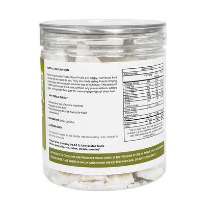 Freeze Dried Tender Coconut Slices – 90g Jar Pack of 1 | 100% Natural Coconut Snack | No Added Sugar | Crispy & Healthy |