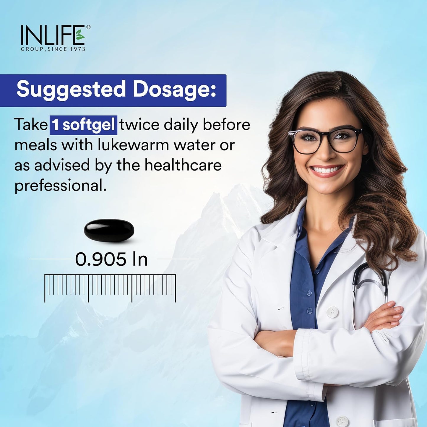 INLIFE Shilajit Resin Softgel Capsules 250mg for Men & Women | Himalayan Sourced 18000 ft | Contains >75% Fulvic Acid | Supports Energy, Stamina & Strength - 60 Softgels