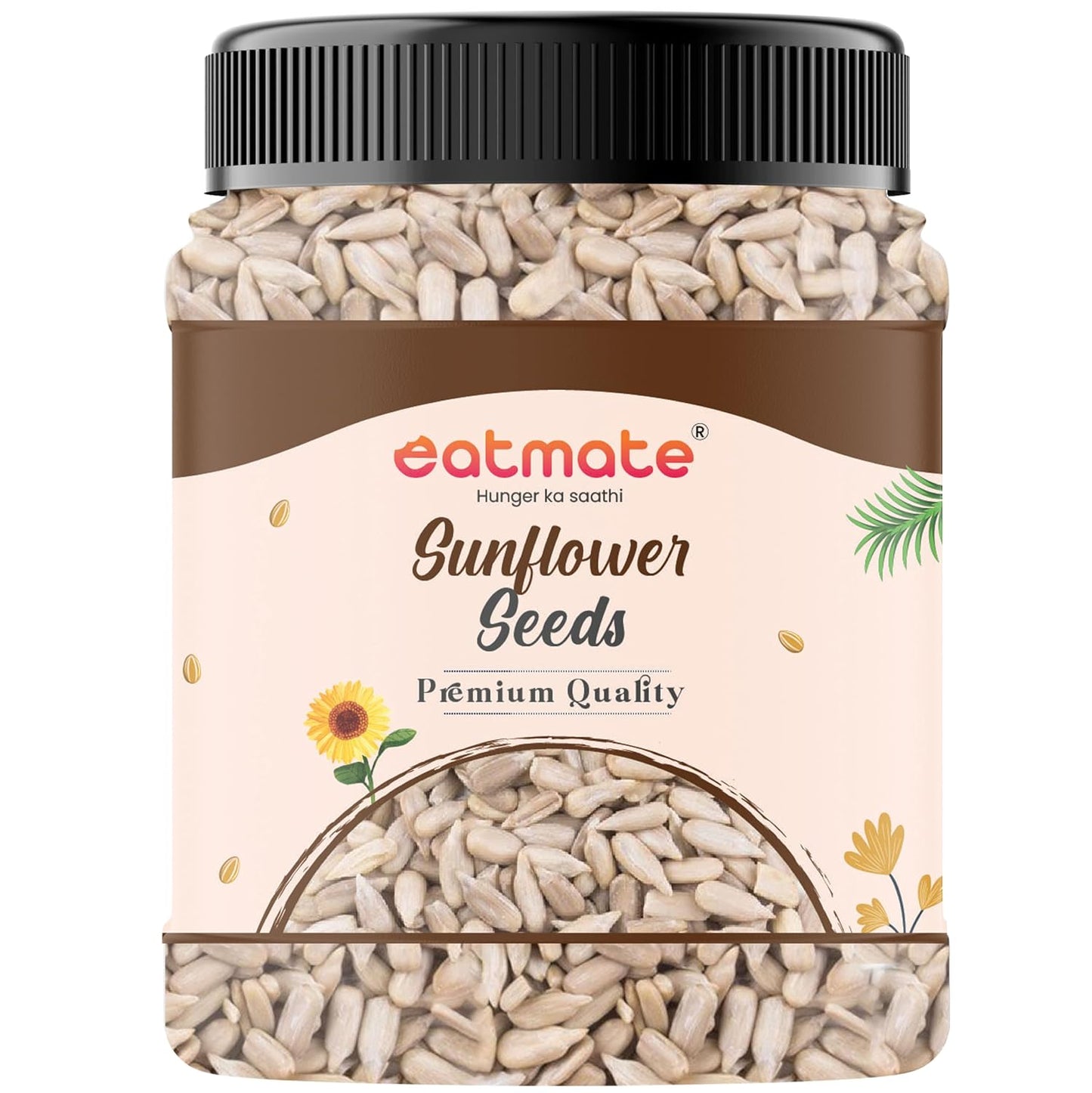 Eatmate Premium Sunflower Seeds 250g | Raw Non-GMO Edible Seeds | High Protein, Fibre & Vitamin E | Healthy Diet Food for Snacking, Salads, Baking, Breakfast & Smoothies