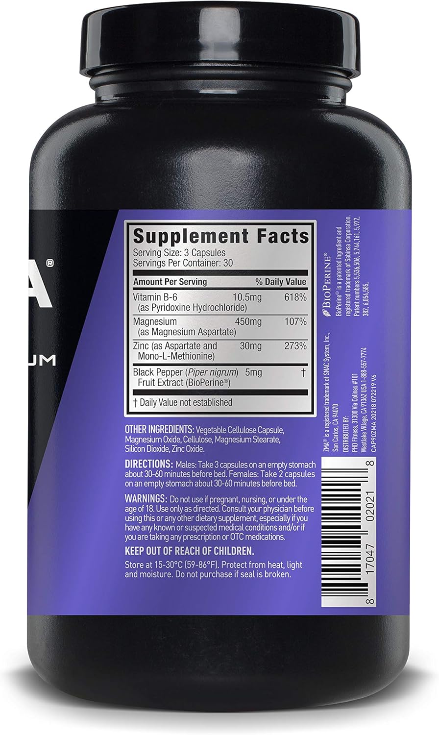 Supplement container with purple label showing 'Supplement Facts' and 'Directions' on a white background.