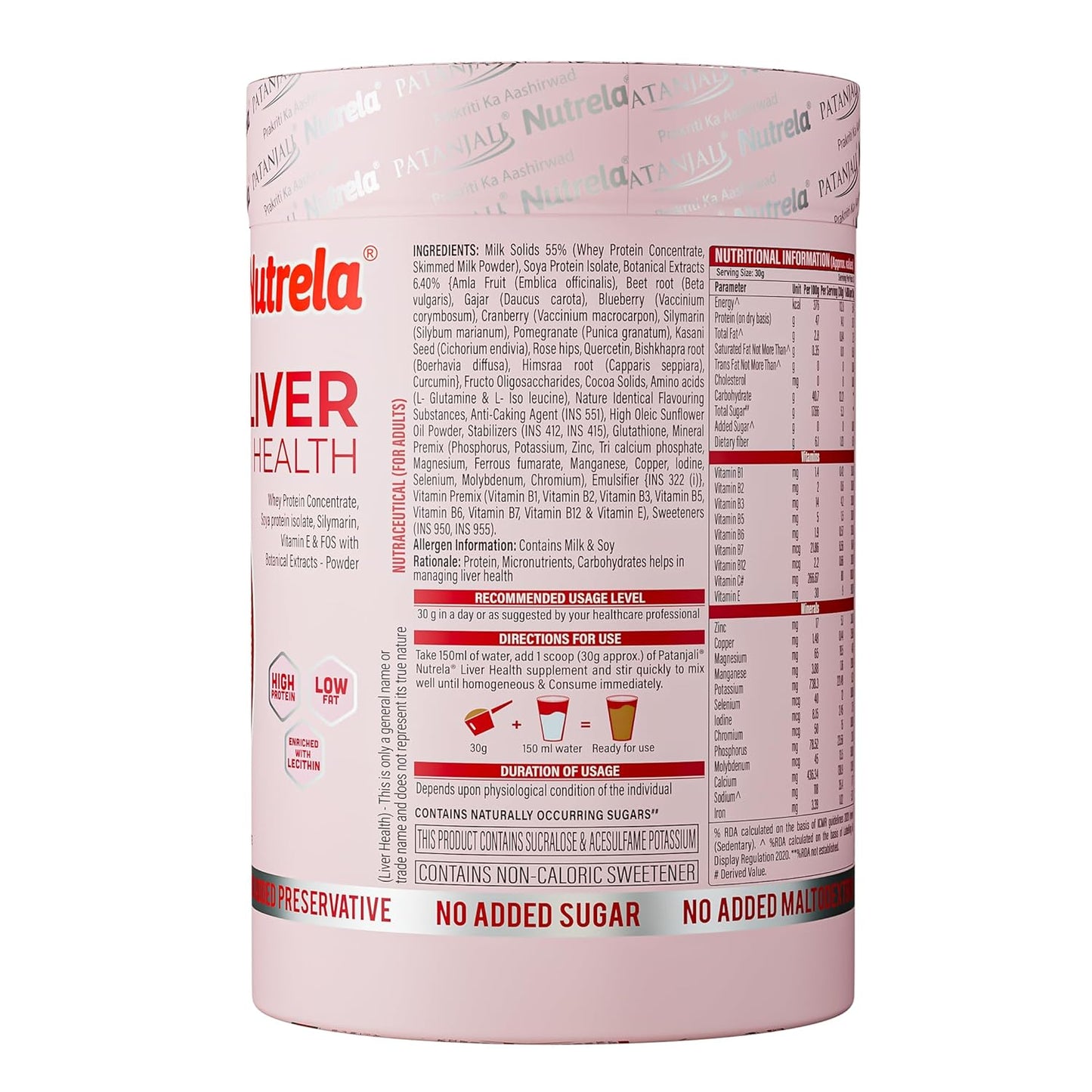 Nutrela Liver Health | High-Protein Nutritional Supplement for Liver Detox & Repair | Botanical Extracts & 21 Micronutrients – 400g