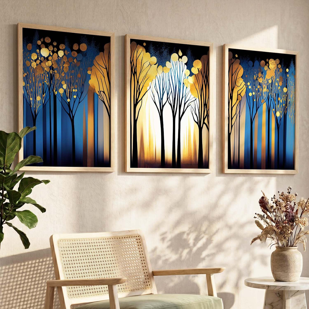 Painting for Wall Decoration - Modern Art Wall Decor Framed Painting for Living Room Bedroom - Framed Wall Posters/Paintings with Frame Set of 3 (Art 15, 10x13 inch)
