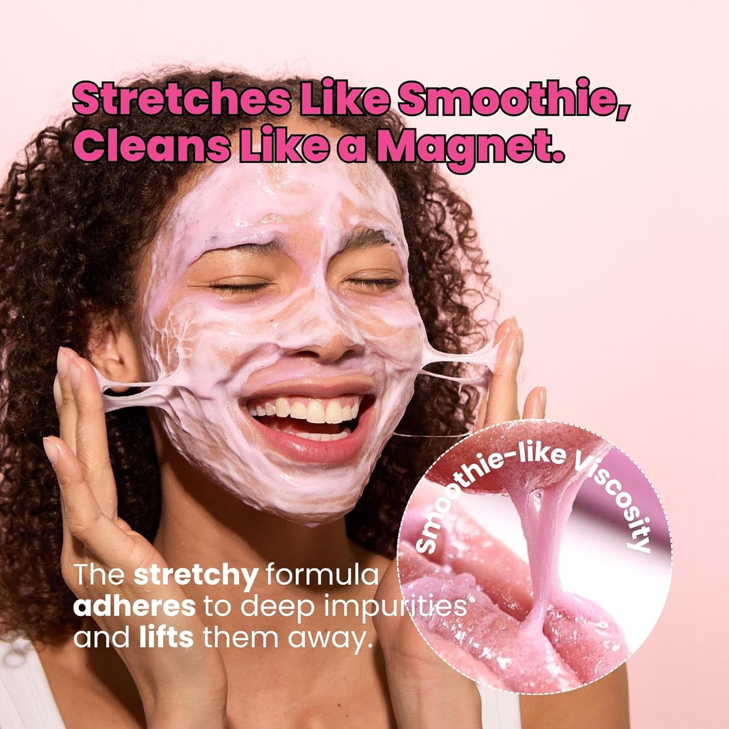 4-in-1 Konjac Jelly Face Cleanser – Gentle Daily Exfoliating, Deep Cleansing, Pore Care & Makeup Removal | Berry Smoothie Texture with Raspberry & Vitamin B+C+E Complex | Dermatologist-Tested - 130 ML